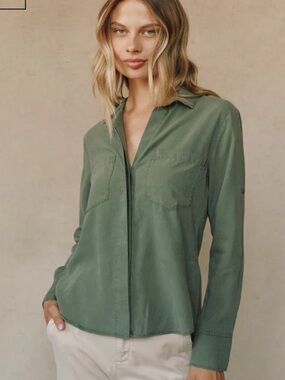 Green Button-Down Shirt